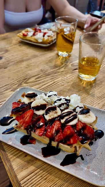 Bruges: 1.5-Hour Waffle Making Workshop - All You Can Eat - The toppings bar in Bruges: chocolate, cream, fruit, and dietary options