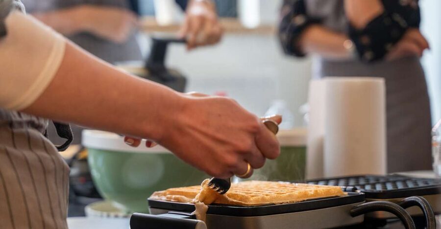 Bruges: Belgian Waffle-Making Workshop with Beer Tasting - Waffle making at your station, not in theory