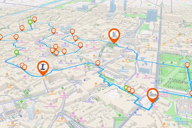 Brussels Audioguided walking tour 2h40 and 25 reviews - From Grand Place to Royal Views: The Route’s Best Superpower