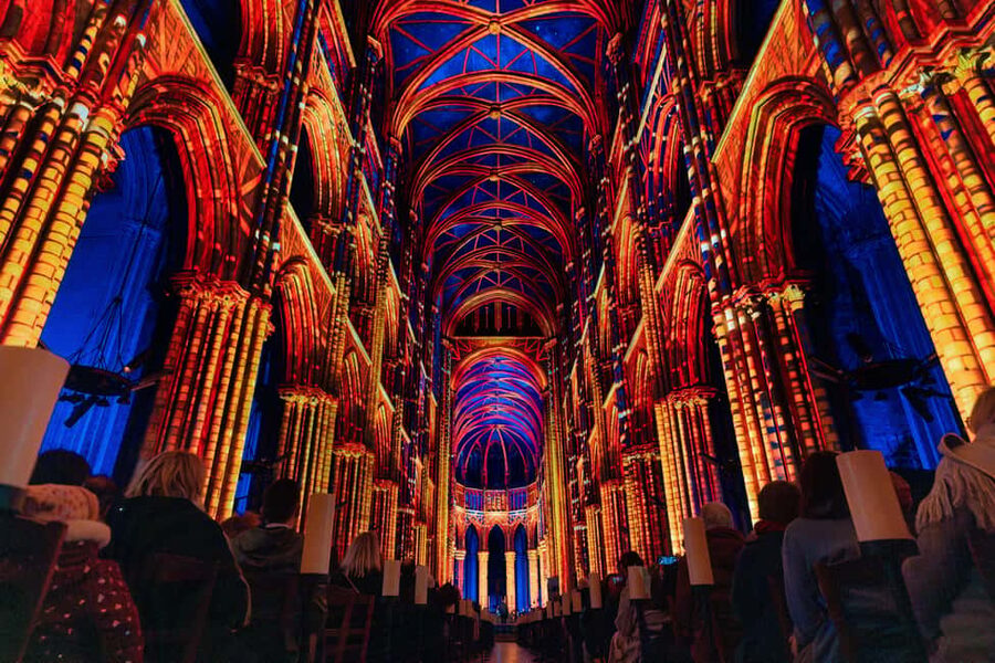Brussels Cathedral: Immersive Sound and Light Show – Luminiscence - Gold vs Silver seating, and where you should aim to sit