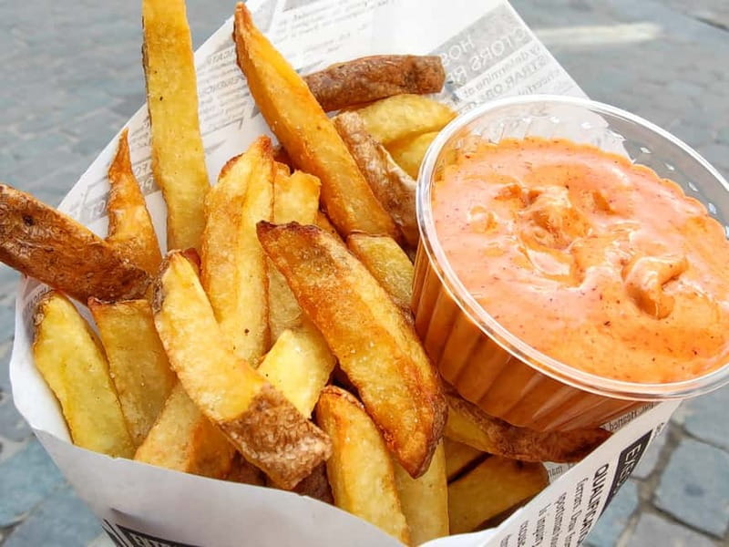 Brussels: City Center Guided Food Tour with Tastings - Savory stops: beef-fat fries, frikadelle, and fish croquettes