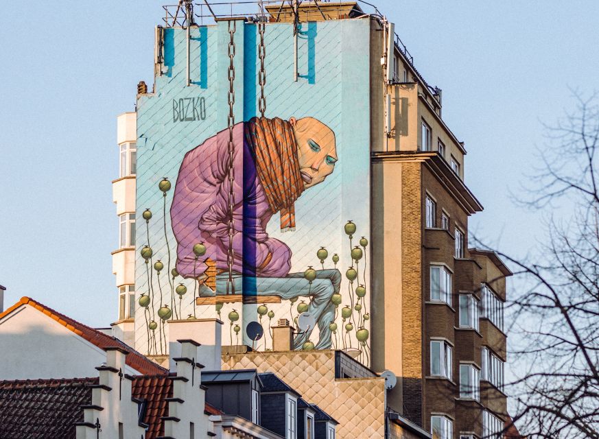 Brussels Comics & Street Art: Private Walking Tour - Boulevard Simon Bolivar wall art, the big-canvas payoff