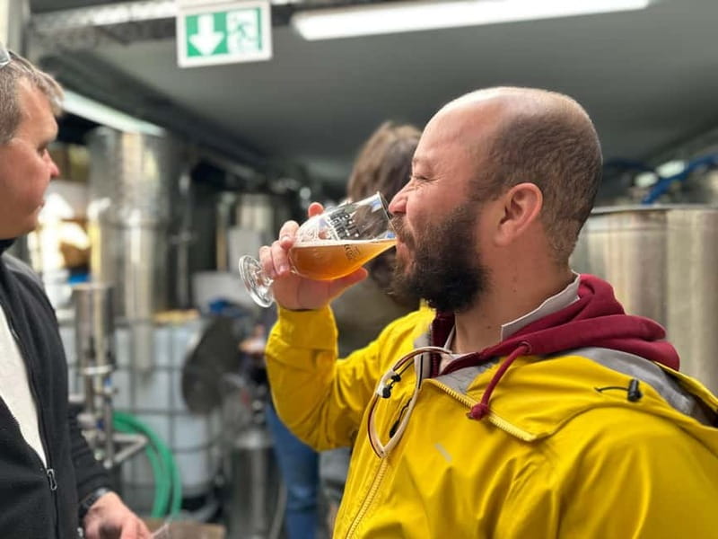 Brussels: micro brewery & distillery tour + beer tasting - The two craft beers in 16cl glasses: how to taste with intention