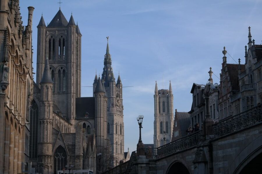 Ghent: Walking Tour from Friday Market to the Cathedral - Old Harbor Views and the Three-Tower Skyline