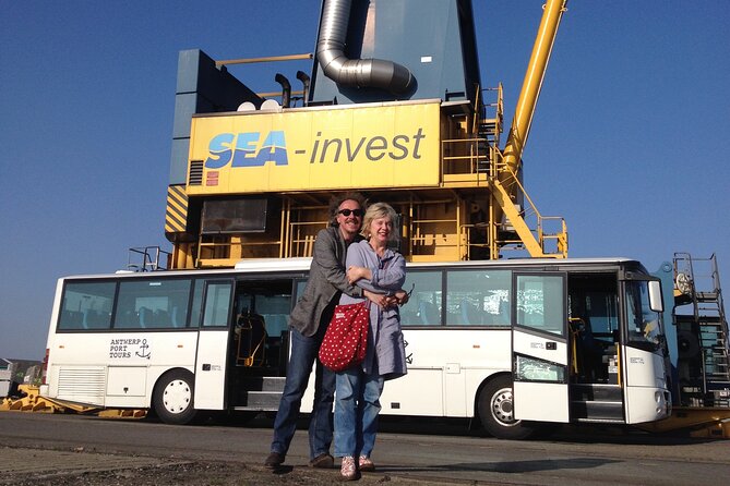 Guided Antwerp Port Tour, in your Car or Minibus - Berendrecht Lock and Dock 910: giants at the doorway