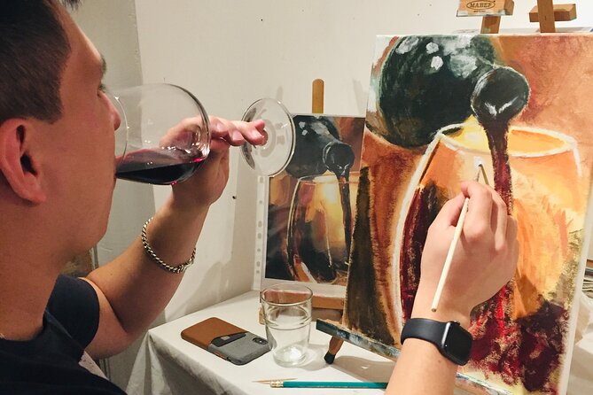 Wine and Painting Workshop Experience in Brussels - Maricela Del Rio, Plus the Critique That Speeds Up Results